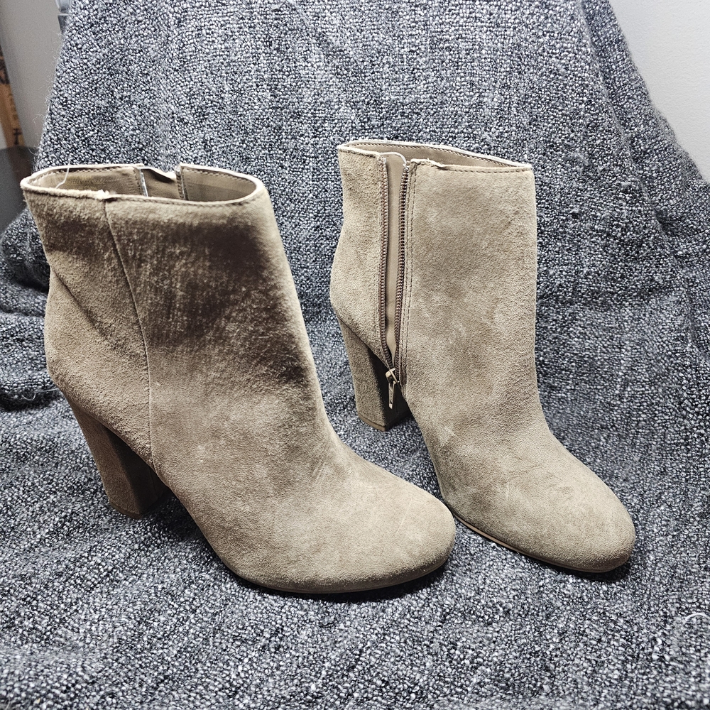 Seychelles Taupe Heeled Boots